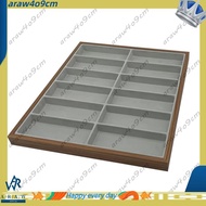 [Promote A4]New 12 Grids Walnut Wooden Glasses Storage Rack Sunglasses Display Tray Eyewear Eyeglass