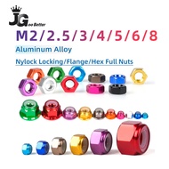 JK M2 M2.5 M3 M4 M5 M6 M8 Nylock Locking/Flange/Hex Full Nuts Aluminum Nut