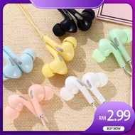 Macaron Wired Earphone Bass In Ear Headphone With Microphone Music Earbuds 3.5mm Stereo Gaming Heads