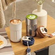 GEESO 450ML Portable Coffee Mug SUS 316 Temperature Digital Display Leak Proof Thermos Flask Cup