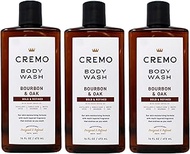 CREMO - All Season Body Wash for Men | Moisturizing Shower Gel Bourbon & Oak | 473ml