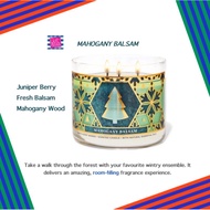 AUTHENTIC ✅ MAHOGANY BALSAM Bath and Body Works 3 Wick Candle 411g