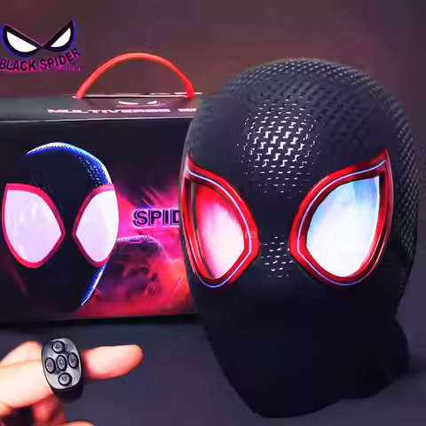 Mascara Miles Spider Headgear Man Cosplay Moving Eyes Electronic Mask Spider 1:1 Remote Control Toys