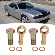 Turbo Water Banjo Bolt  Connector Wear Resistant M12x1.25mm To 3/8in 2 Set for Vehicle