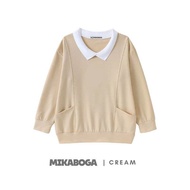 Sweater Kerah Pocket Basic Polo Baju Blus Atasan Anak Cewek Perempuan Remaja Tanggung Abg Premium Te