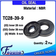 Oil Seal TC28-39-9 Rubber TC (NBR) Inner Hole 28 Outer Diameter 39 Thickness 9 Mm TC28x39x9 Mm.