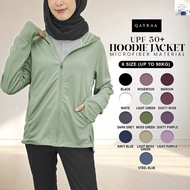 QAYRAA UPF50+ Cap Jacket Jogging Jacket Sport Anti-UV Hoodie /Size S-3XL/Black/Blue/Maroon/Grey/Dust
