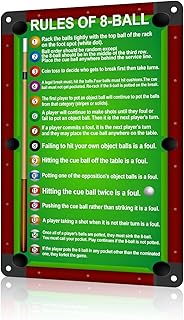 macago Billiard Rules 8 Ball Metal Signs Eight Ball Pool Table Accessories Funny Pool Room Decor Pla