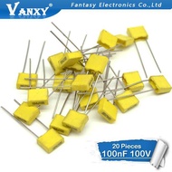 20PCS 100NJ100 Correction Capacitor 100V104J 100NF 0.1UF 100V 104 104J 5mmPolypropylene Safety Plast