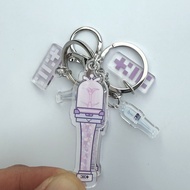 New Kpop Idol ILLIT Keyring Acrylic Lightstick Keychains