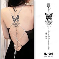 Fruit Ink Tattoo Stickers Temporary Tattoos Butterfly Flower and Writing Motifs HJ-008 Semi-Permanen