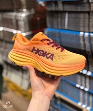 H0KA Bondi8 รองเท้าวิ่ง Sz.36-45Eu พร้อมกล่อง แถมฟรีที่ดันทรง พื้นนุ่มเด้ง กระชับ (แนะนำเผื่อ 1 ไซส์