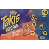 Takis Rolled Hero Tortilla Chips Variety Pack 玉米餅片一盒46小包(每包1 oz/ 28.4g)【757528048969】