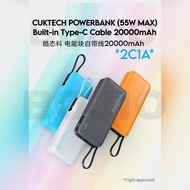 PB200N CukTech 20000mAh Fast Charge Power Bank 55W Max Built-in Type C Cable Powerbank xiaomi oppo v