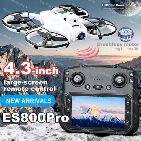 ES800 Pro Mini Drone 8K Professional HD Camera Brushless WiFi FPV Dron Obstacle avoidance Screen Hel