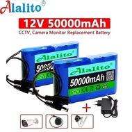 12V 50000mah portable rechargeable 18650 lithium-ion battery pack suitable for CCTV camera monitorComplimentary charger