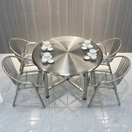 Commercial Stainless Steel Simple Banquet Stainless Steel Round Table Eight Immortals Restaurant Hom