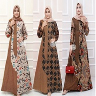 GAMIS KOMBINASI BATIK TERLARIS-GAMIS STANDAR DAN JUMBO-COD