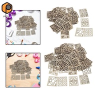 [prettyia] Unfinished Wood Cutouts Hollow for Scrapbooking Crafting Hanging Decorations