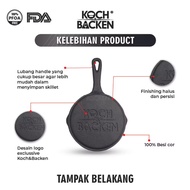 KOCH&BACKEN Cast Iron Skillet Classic Preseased - Pure Cast Iron Skillet Non-Stick