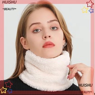 HUISHU Winter Scarf, Keep Warm Plush Winter Snood Scarves, Solid Color Thick Neck Gaiter