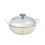 Zwilling 20cm enameled Yuanbao pot is not easy to stick household porridge pot multifunctional fryin