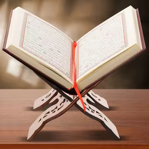 Wooden Desktop Reading Stand Bible Book Holder Quran Rack Chanting Book Holder Home Table Islam Eid 