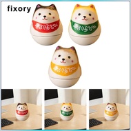 [fixory] Porcelain DOG SHIBA Inu Daruma Table Table Table Adorable Table Table Household Accessories