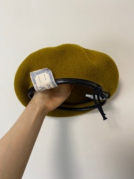 H W DOG & CO - beret mustard yellow 畫家帽 貝雷帽 芥末黃色  // keywords for searching - H W DOG & CO, Ca4la, O