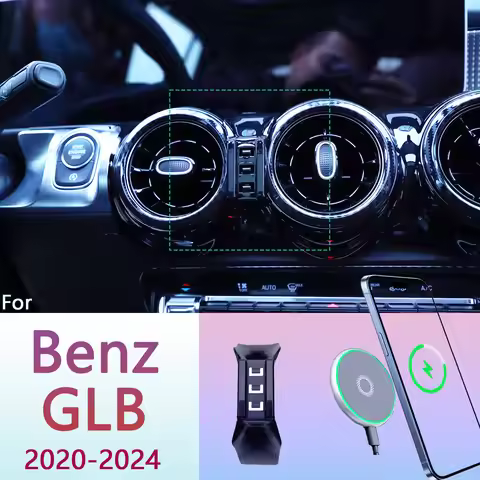 For Mercedes Benz GLB X247 2020-2024 Magnetic Phone Holder 15W Wireless Charging Phone Stand MagSafe