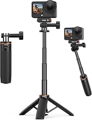 VRIG 30cm/11.8" One-Touch Deploy Selfie Stick Tripod for Action Camera, TP-35 Lightweight Portable A