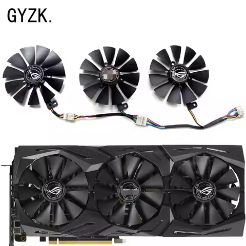 New For ASUS GeForce RTX2060 2060S 2070 ROG STRIX OC Graphics Card Replacement Fan T129215SH T129215