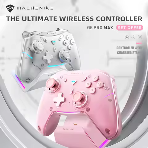 MACHENIKE G5 Pro Max Gaming Controller With Charging Dock RGB Wireless Gamepad Hall Effect Joystick 