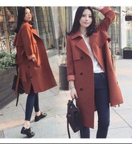 焦糖啡色風衣外套 brown trench coat