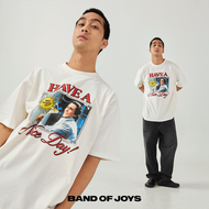 Band of Joys - American Psycho เสื้อยืดทรง Oversized สี off white