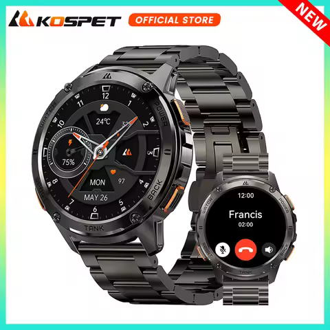 Original KOSPET TANK T3 Smart Watch For Men 500mAh 60Days Long Battery IP69K 5ATM Waterproof AMOLED 