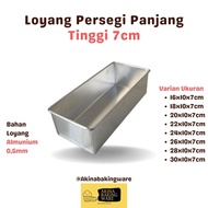 Rectangular Bread Pan with Ripped Brownies Baked 20x10x7 22x10x7 24x10x7 cm Thick Non-Stick Aluminum