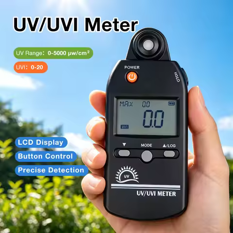 Ultraviolet Light Energy Meter Portable UV UVI Meter Digital UV Energy Meter 0-5000 μw/cm² Real-Time