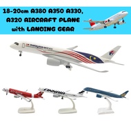 Premium 20cm Airbus A380 A320 A350 Model with Landing Gear Collectible Display Gift  Realistic Toy P