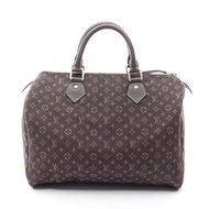 【二手】LOUIS VUITTONSpeedy 30 Monogram Mini Lin 手提包，Ebene 帆布，M95224，Ebene 帆布皮革，女士，二手