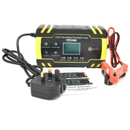 car accessories ANHTCzyx Car Battery Charger 12 24V 8A LCD Automatic Intelligent Pulse Repair Lead A