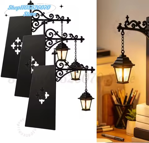 Library Lantern-Decorative Bookshelf Lighting, Warm LED Nightlight, Miniature Shelf Light, Home Desk