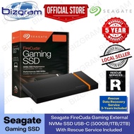 Seagate FireCuda Gaming External NVMe SSD USB-C (500GB/1TB/2TB) With Rescue Service Included (5-Years SG Warranty)