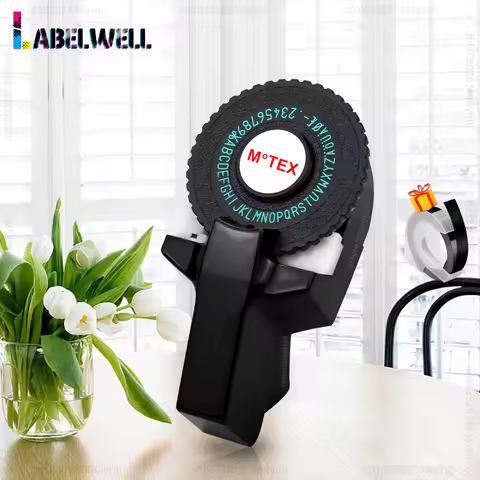 Portable Label Maker Motex E101 3D Embossing Label Printer DIY Dymo 3D Label Tape Replace for B90 Dy