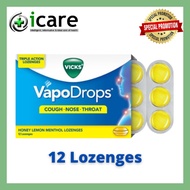VICKS VAPODROPS HONEY LEMON 12S