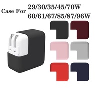 Solid Color Silicone Cover For Macbook 29W/30W/35W/45W/70W/60W/61W/67W/85W/87W/96W Charger Shockproo