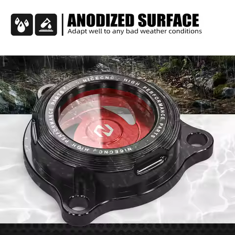 NICECNC For SUZUKI DRZ400S DRZ400SM DRZ400E DRZ 400SM 2000-2024 Engine Oil Filter Cover Cap Transpar