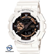 Casio G-Shock GA-110RG-7A Rose Gold Black Dial White Resin 200M Men's Watch