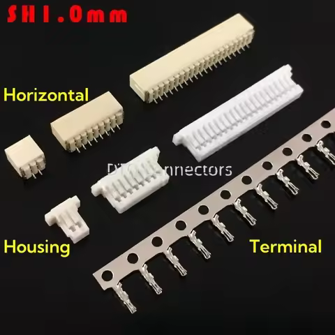 10 set JST SH1.0 Connector 1.0mm Pitch SMT Vertical/Horizontal Socket+Housing+Terminals 2P 3P 4P 5P 