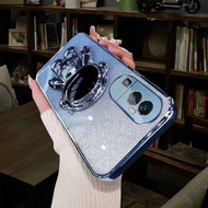 Casing OPPO R17 R15 R15K OPPO K1 Bling Glitter Silicone Phone case Astronaut Folding Holder Stand Shockproof Cover